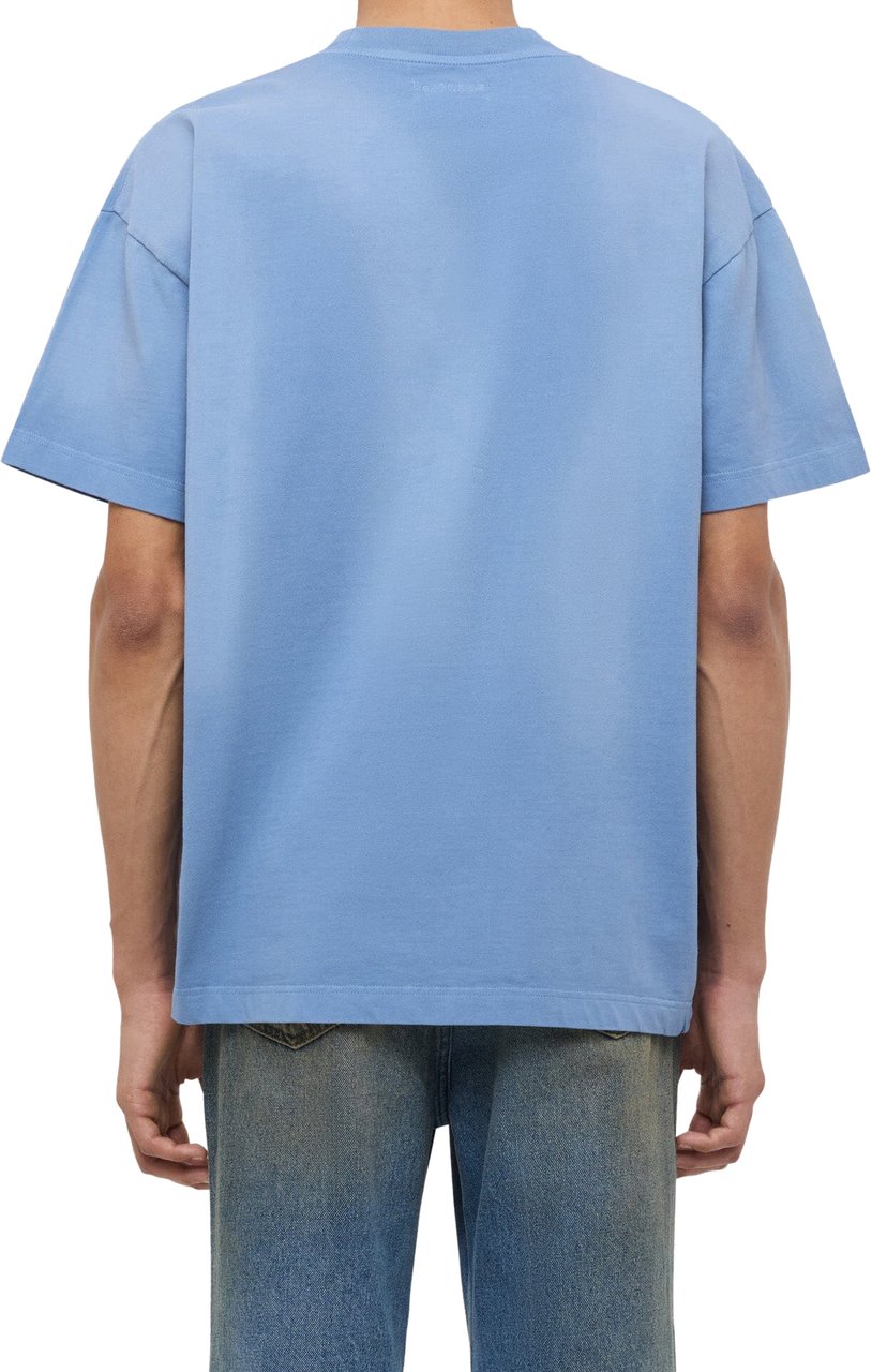 FLÂNEUR Printed Logo T-Shirt | Blue Blauw
