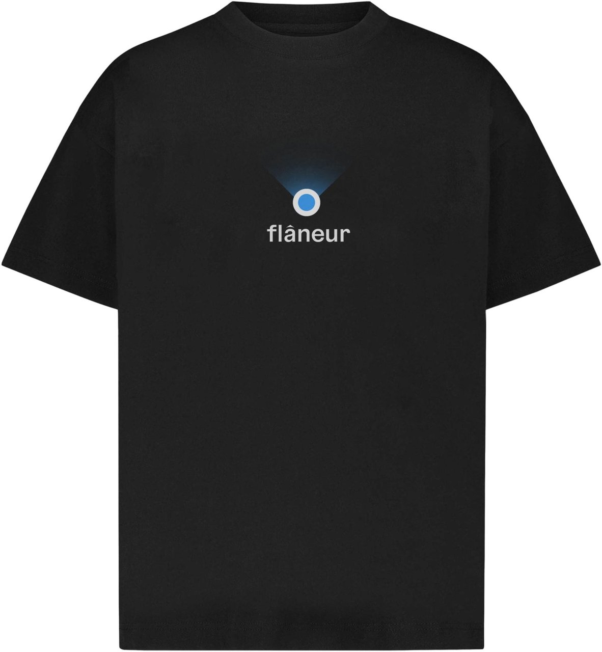 FLÂNEUR Locator T-Shirt | Black Zwart