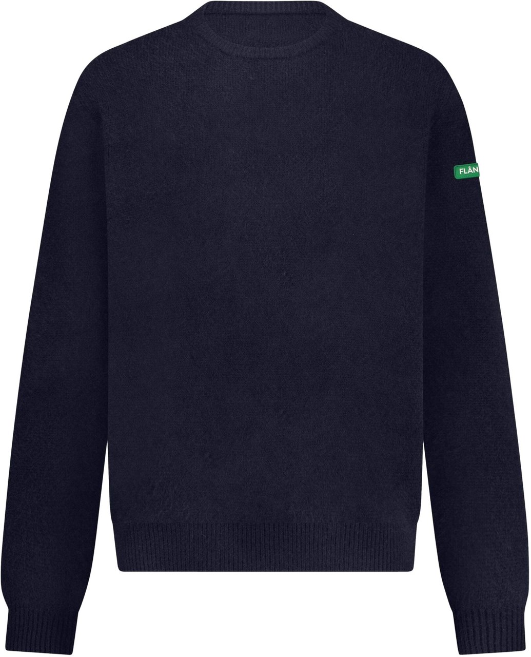 FLÂNEUR Badge Knit Sweater | Navy Blauw