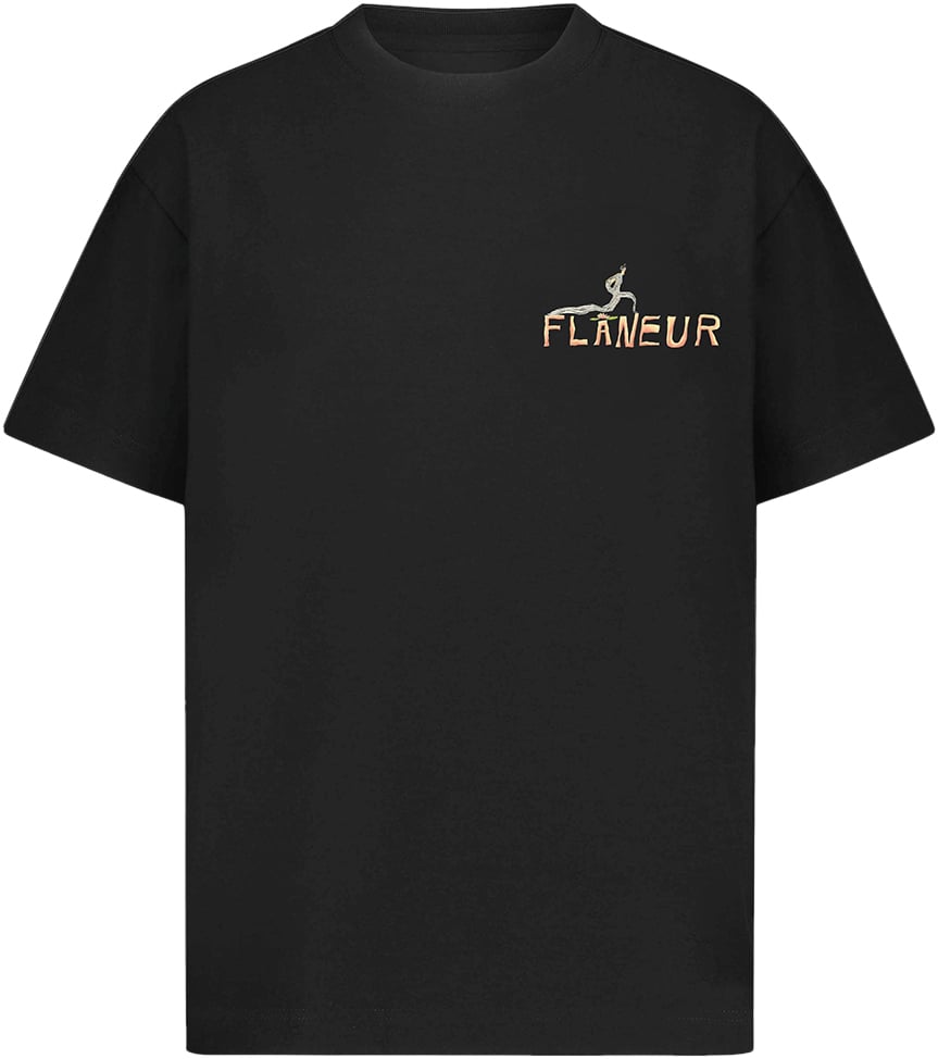 FLÂNEUR Passage of Time T-Shirt | Black Zwart