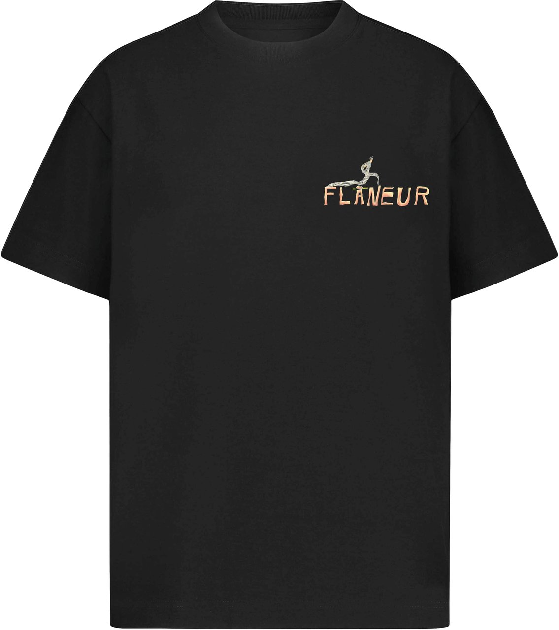 FLÂNEUR Passage of Time T-Shirt | Black Zwart