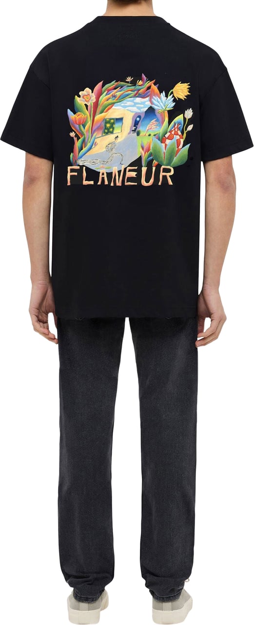 FLÂNEUR Passage of Time T-Shirt | Black Zwart