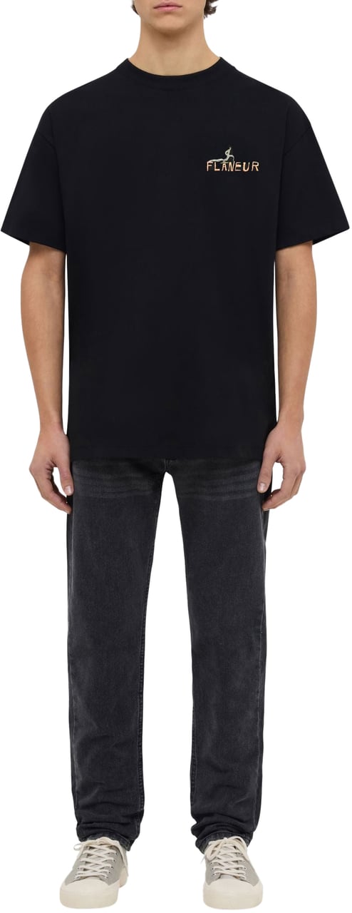 FLÂNEUR Passage of Time T-Shirt | Black Zwart