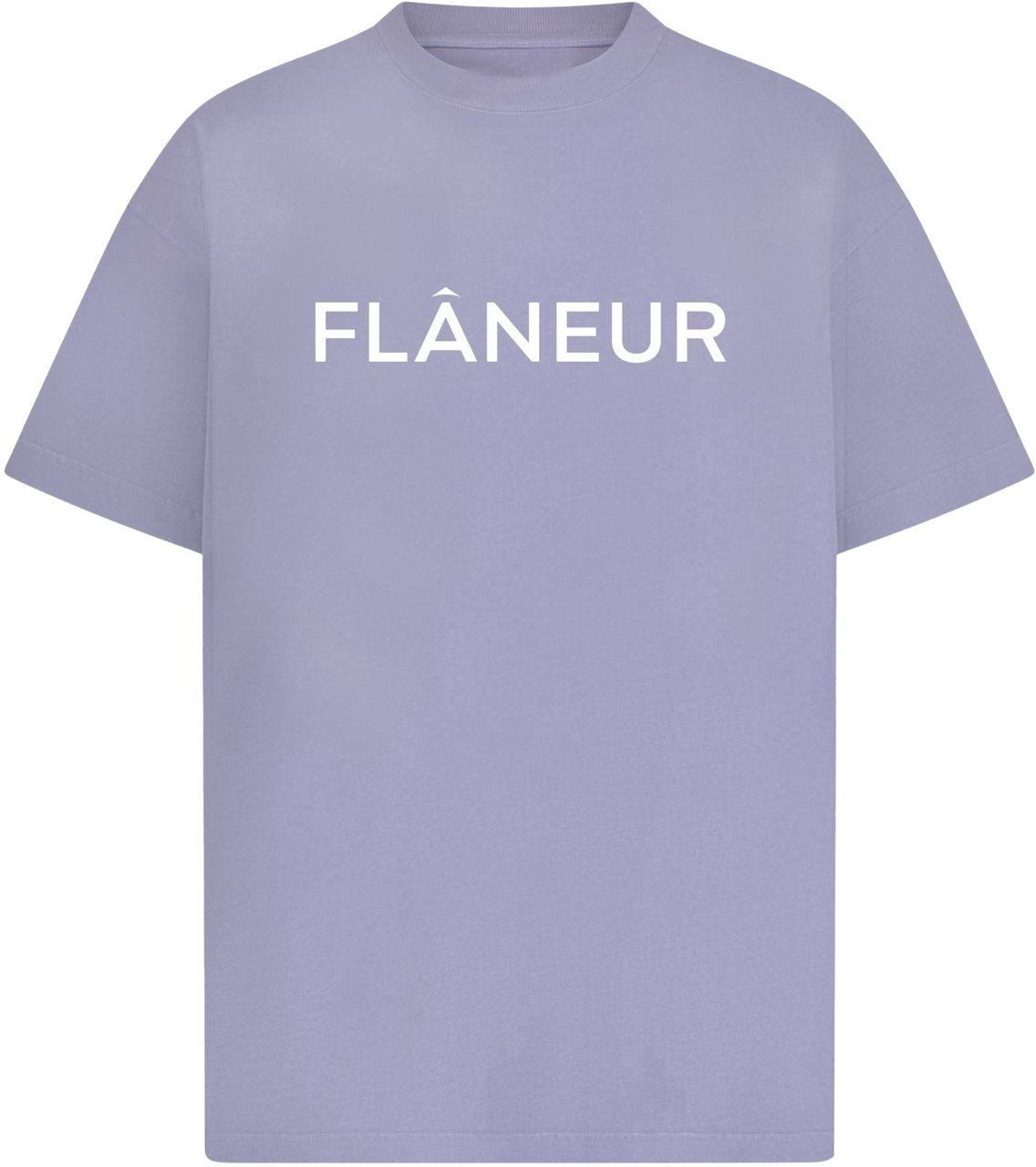 FLÂNEUR Printed Logo T-Shirt | Purple Paars