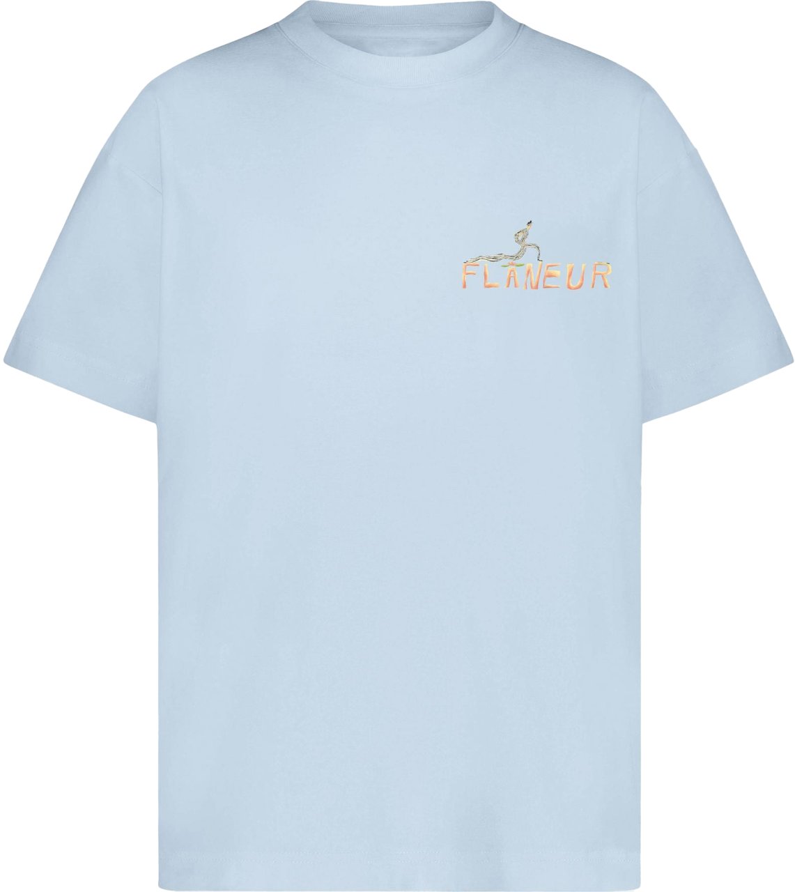 FLÂNEUR Passage of Time T-Shirt | Light Blue Blauw