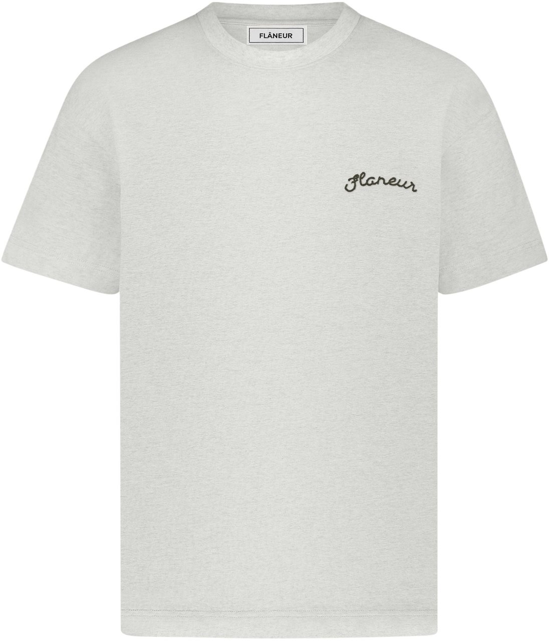 FLÂNEUR Signature T-Shirt | Heather Cool Grey Grijs