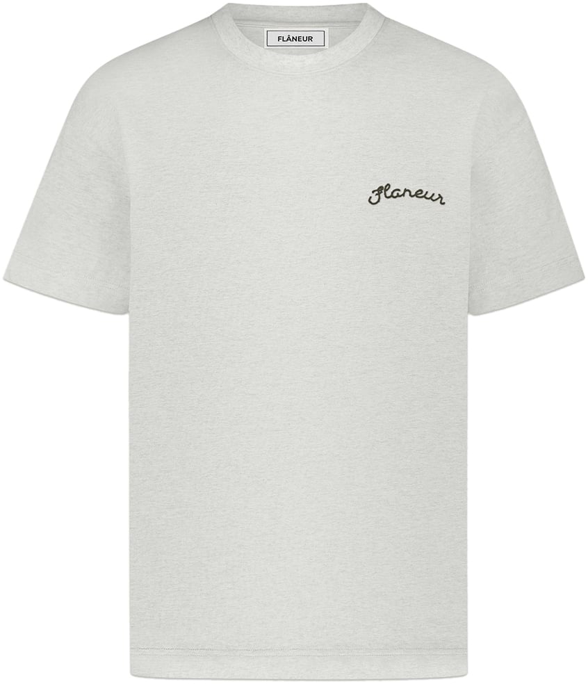 FLÂNEUR Signature T-Shirt | Heather Grey Grijs