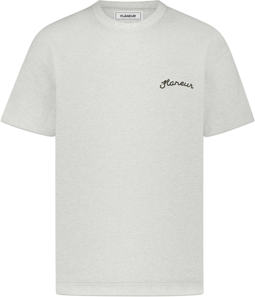 FLÂNEUR Signature T-Shirt | Heather Grey Grijs
