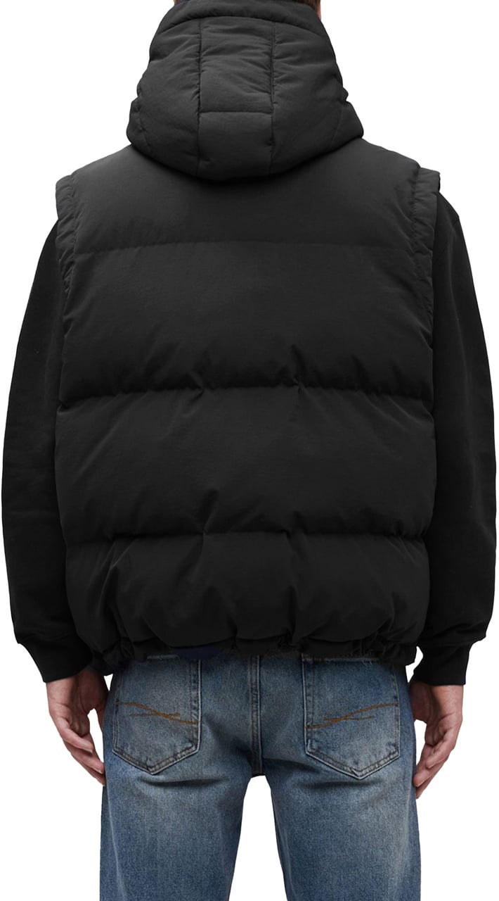 FLÂNEUR Signature Puffer Vest | Black Zwart