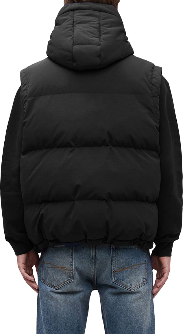 FLÂNEUR Signature Puffer Vest | Black Zwart