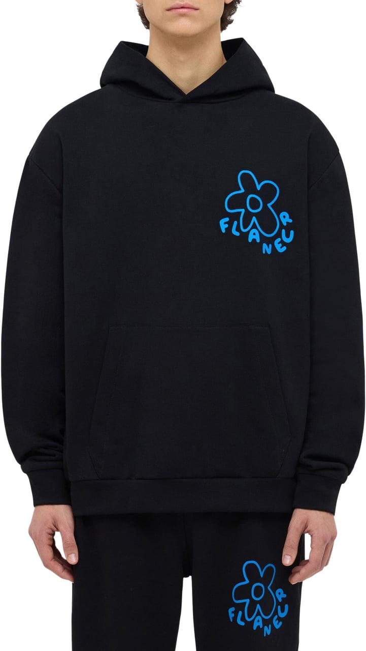 FLÂNEUR Blossom Hoodie | Black Zwart