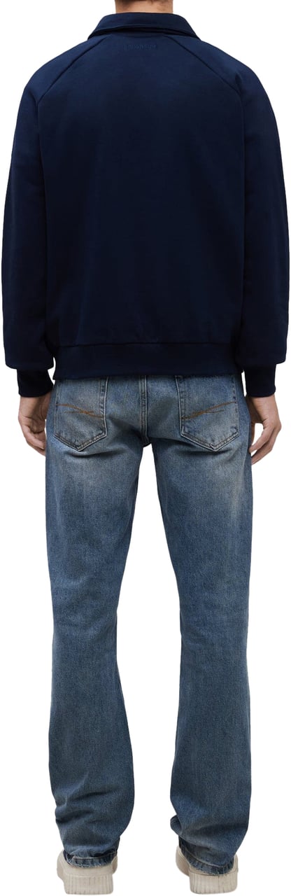 FLÂNEUR Signature Raglan Half Zip | Navy Blauw