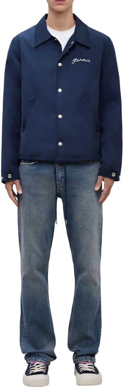FLÂNEUR Signature Coach Jacket | Navy Blauw