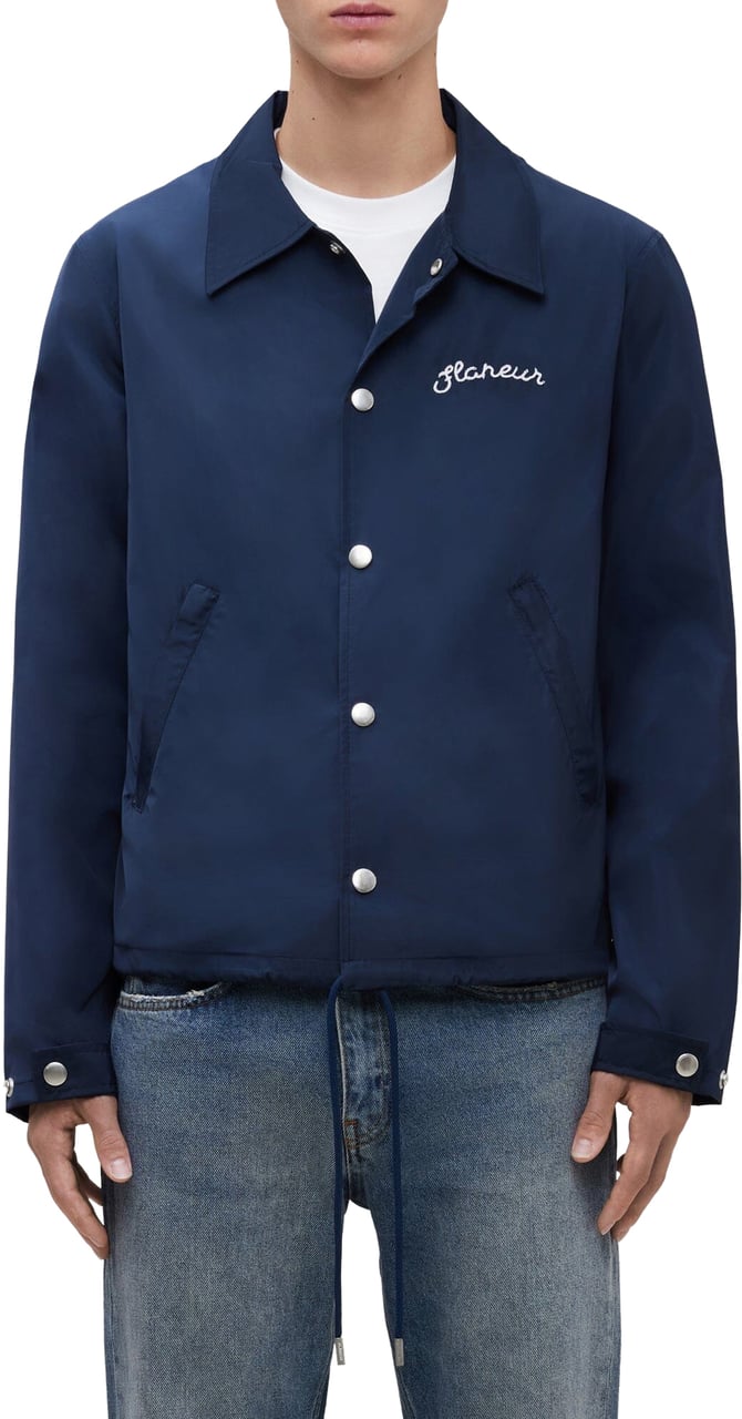 FLÂNEUR Signature Coach Jacket | Navy Blauw