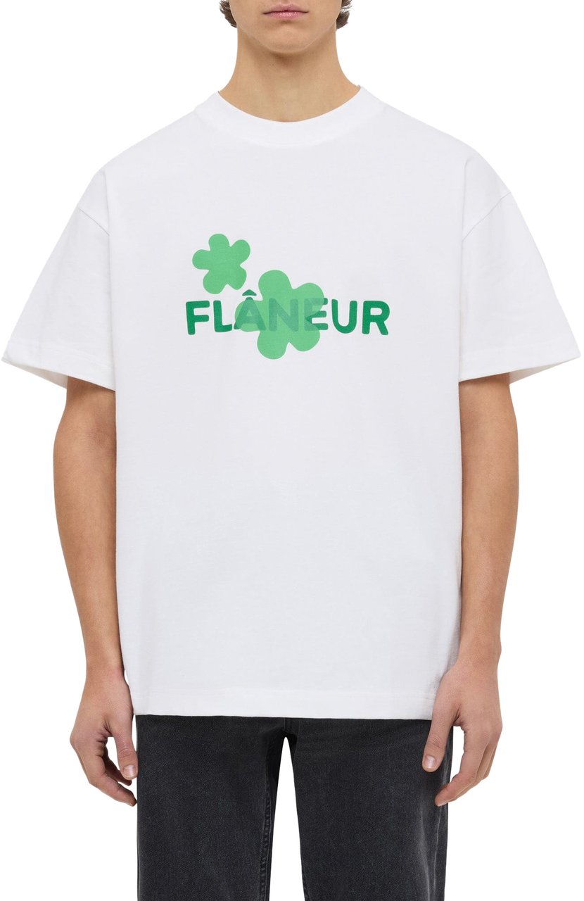FLÂNEUR Organic Flower T-Shirt | White Wit