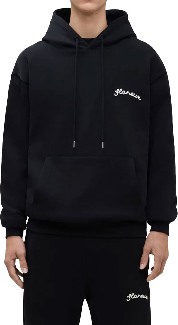 FLÂNEUR Signature Hoodie | Black Zwart