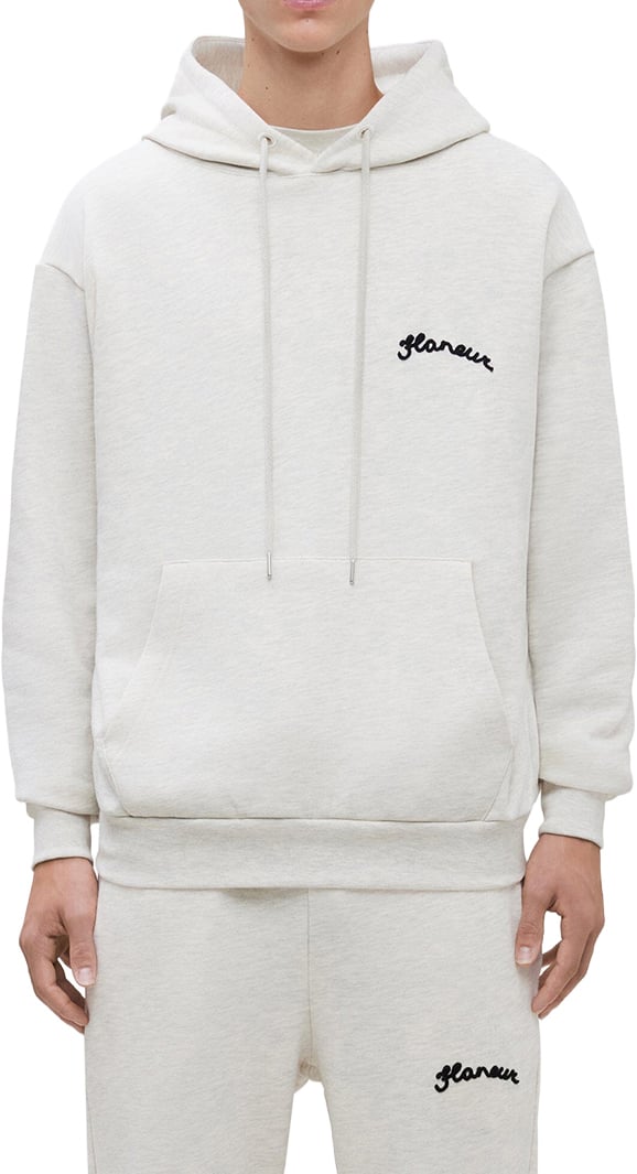 FLÂNEUR Signature Hoodie | Heather Grey Grijs