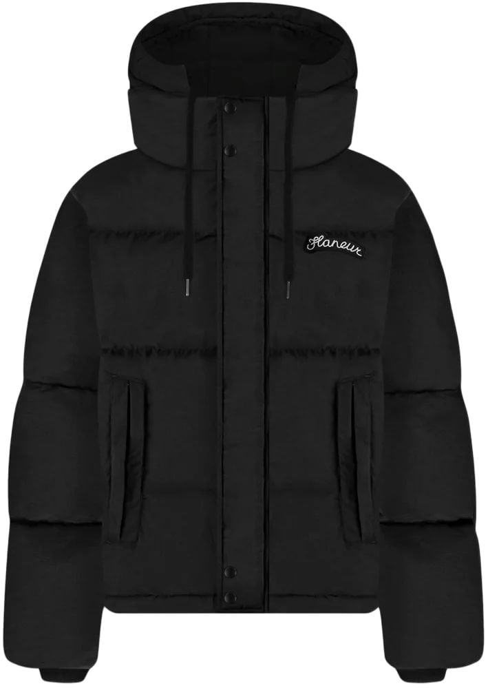 FLÂNEUR Signature Puffer Jacket | Black Zwart