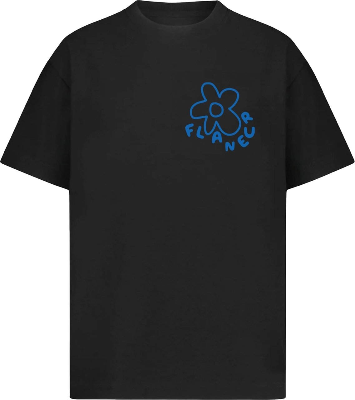 FLÂNEUR Blossom T-Shirt | Black Zwart