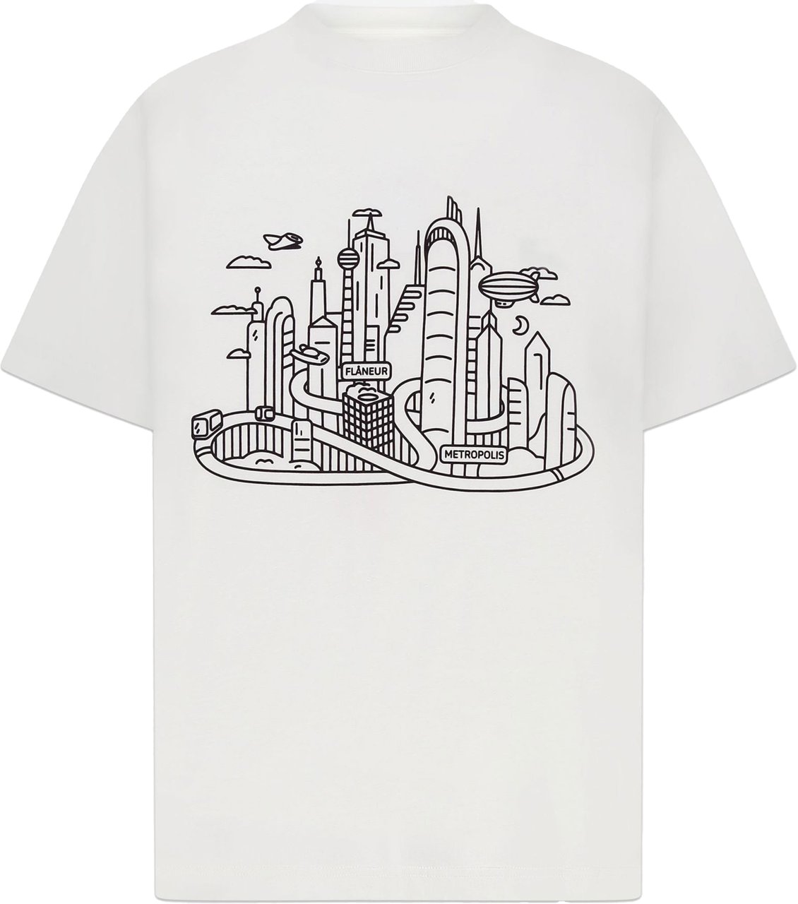 FLÂNEUR Metropolis T-Shirt | White Wit