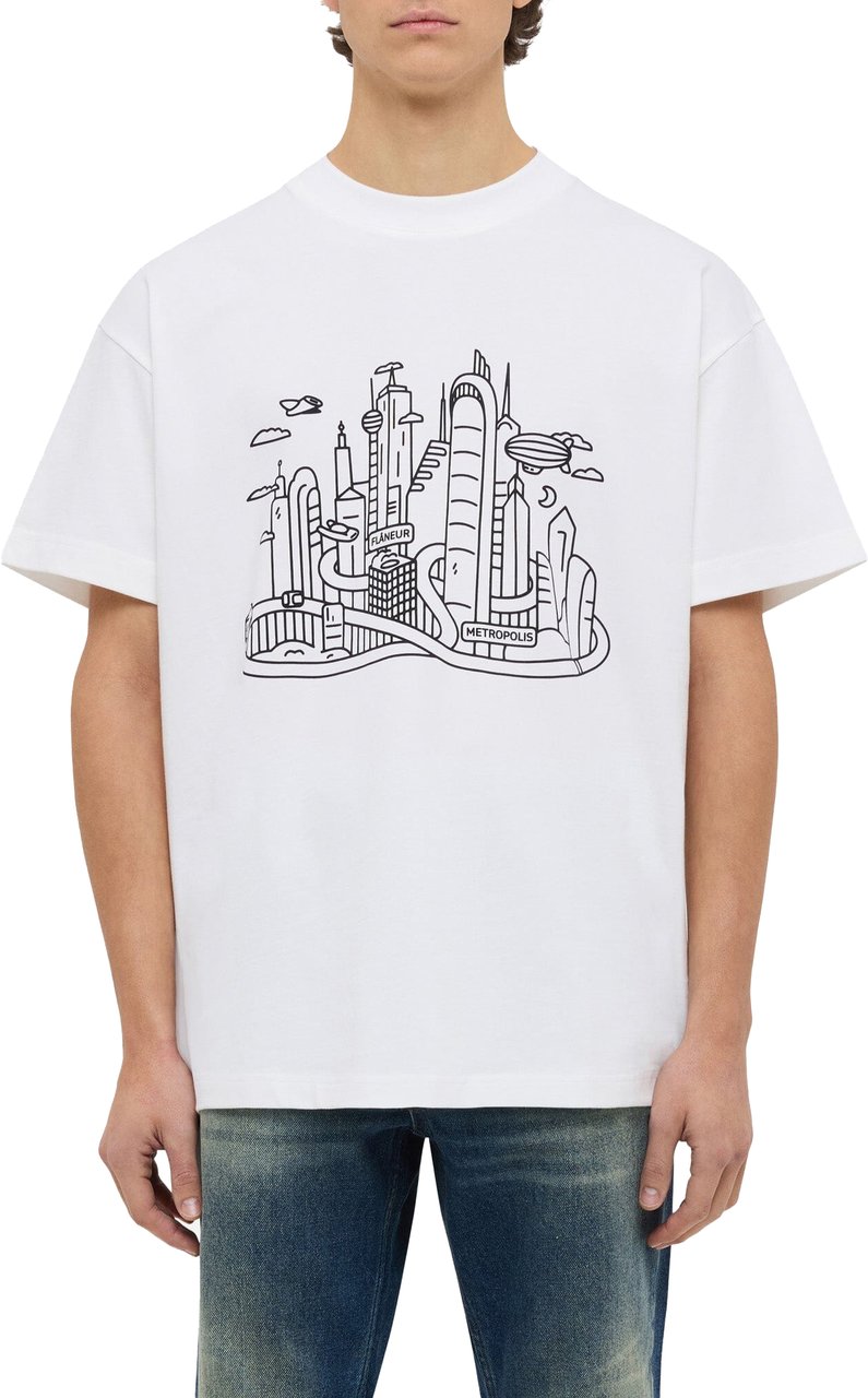 FLÂNEUR Metropolis T-Shirt | White Wit