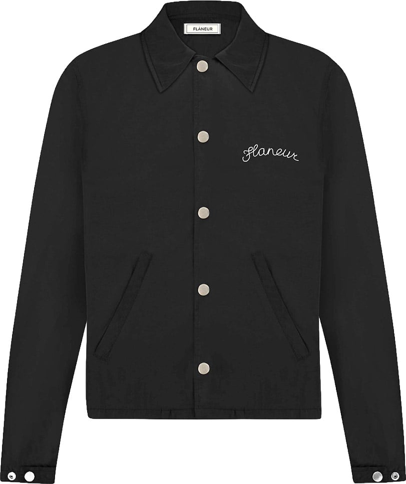 FLÂNEUR Signature Coach Jacket | Black Zwart