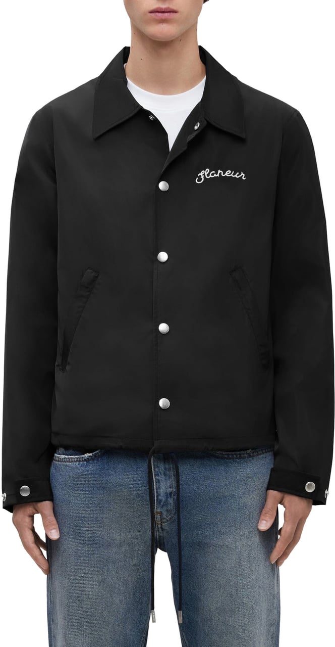 FLÂNEUR Signature Coach Jacket | Black Zwart