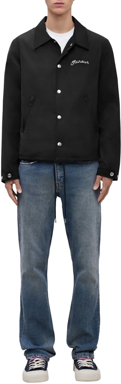 FLÂNEUR Signature Coach Jacket | Black Zwart