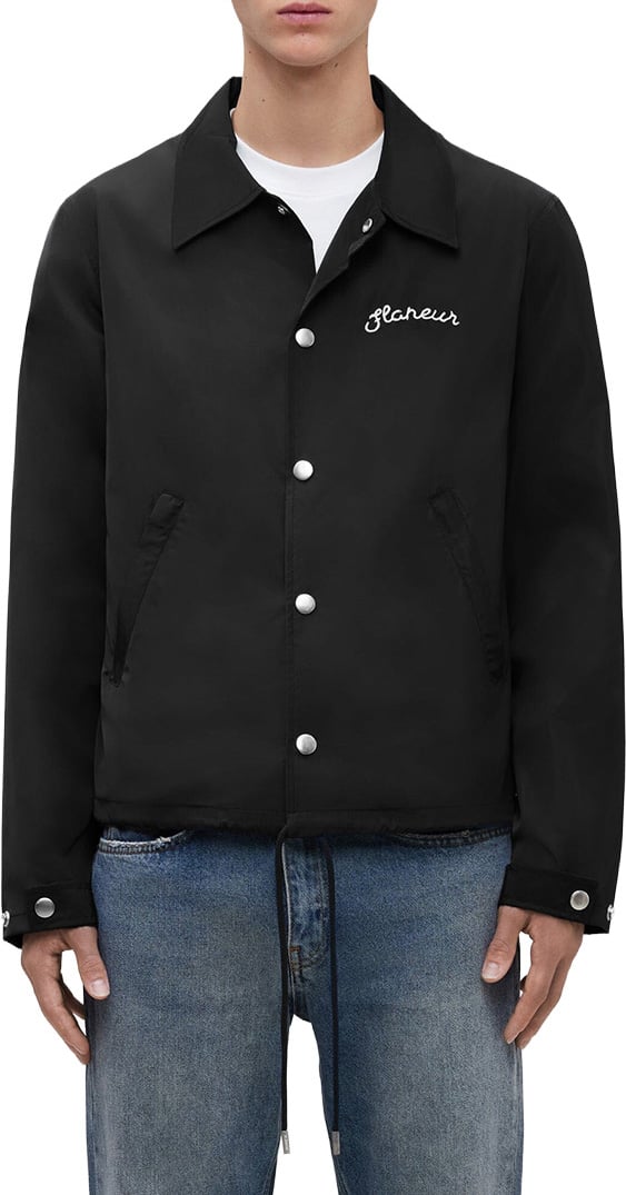 FLÂNEUR Signature Coach Jacket | Black Zwart