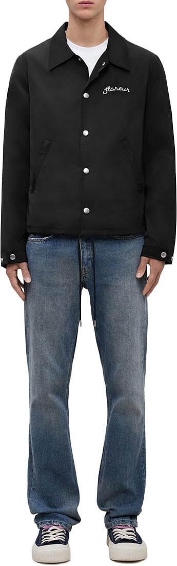 FLÂNEUR Signature Coach Jacket | Black Zwart