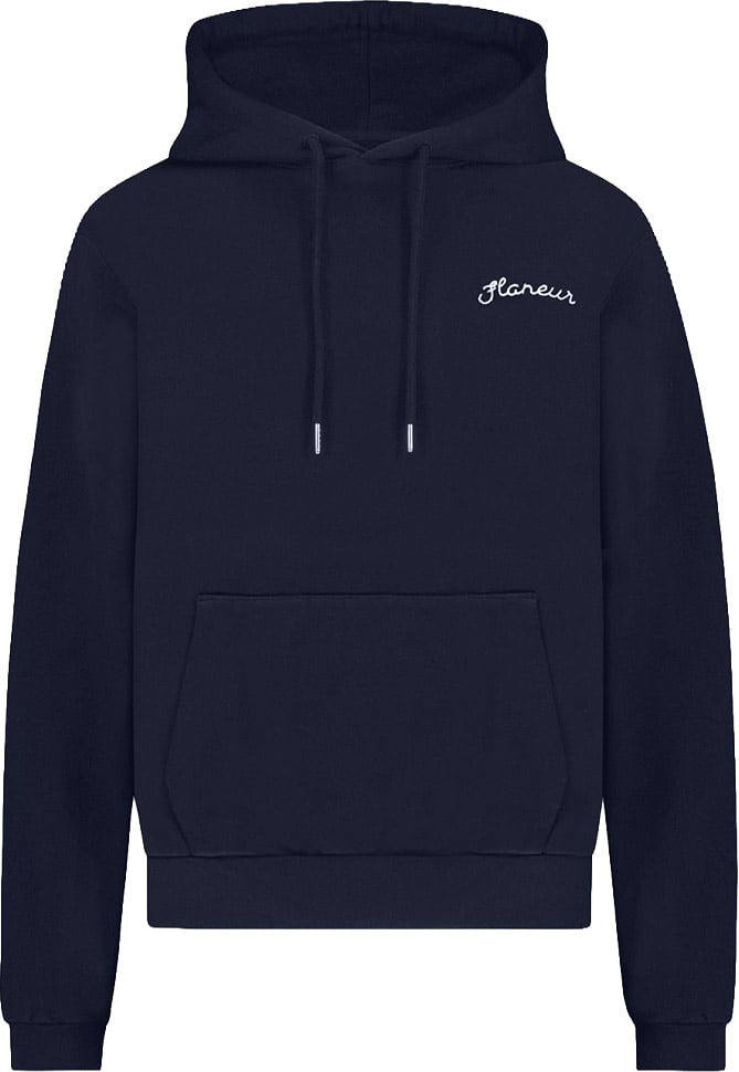 FLÂNEUR Signature Hoodie | Navy Blauw