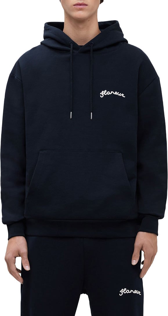FLÂNEUR Signature Hoodie | Navy Blauw