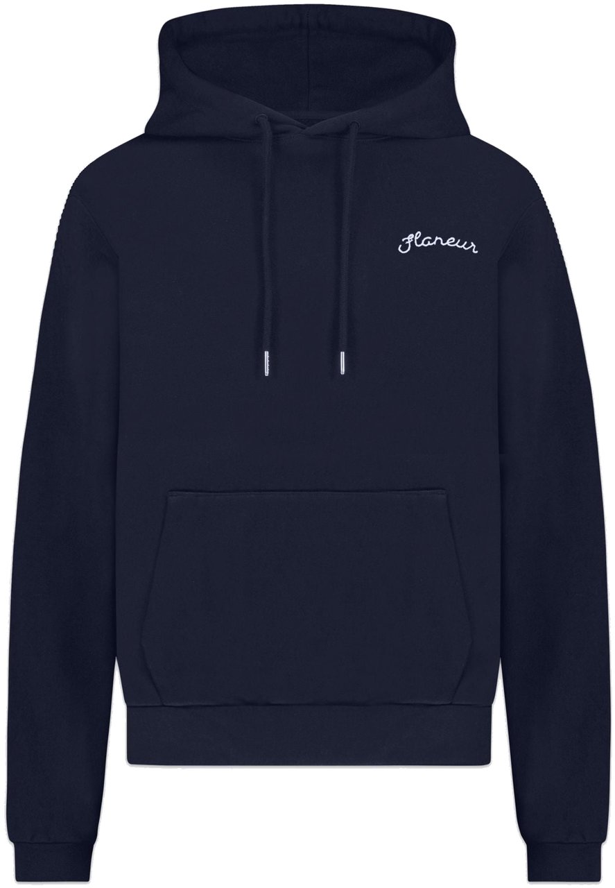 FLÂNEUR Signature Hoodie | Navy Blauw
