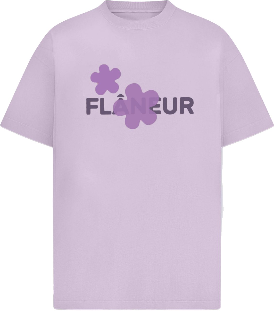 FLÂNEUR Organic Flower T-Shirt | Soft Purple Paars