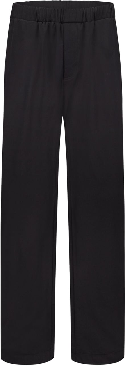 FLÂNEUR Badge Formal Tech Pants | Black Zwart