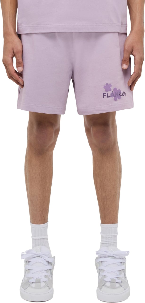 FLÂNEUR Organic Flower Shorts | Soft Purple Paars