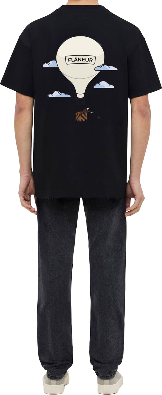 FLÂNEUR Aéronautique T-Shirt | Black Zwart