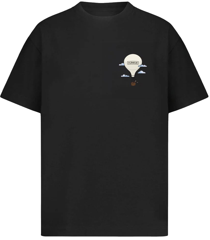 FLÂNEUR Aéronautique T-Shirt | Black Zwart