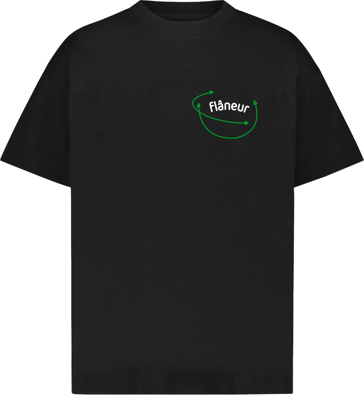 FLÂNEUR Vision Graphic T-Shirt | Black Zwart