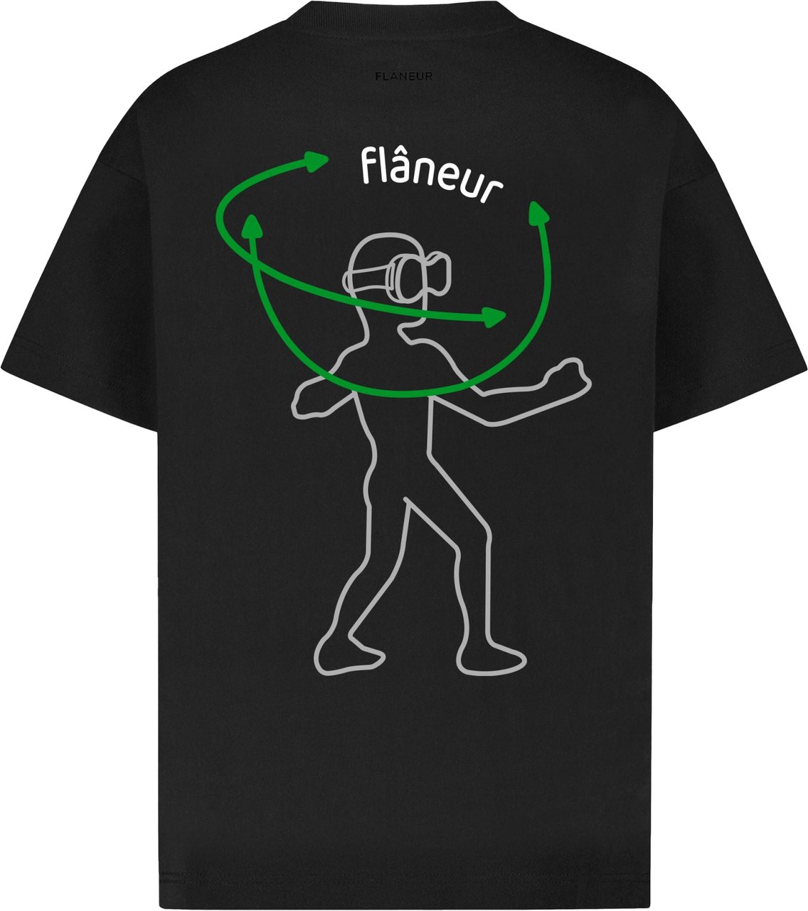 FLÂNEUR Vision Graphic T-Shirt | Black Zwart
