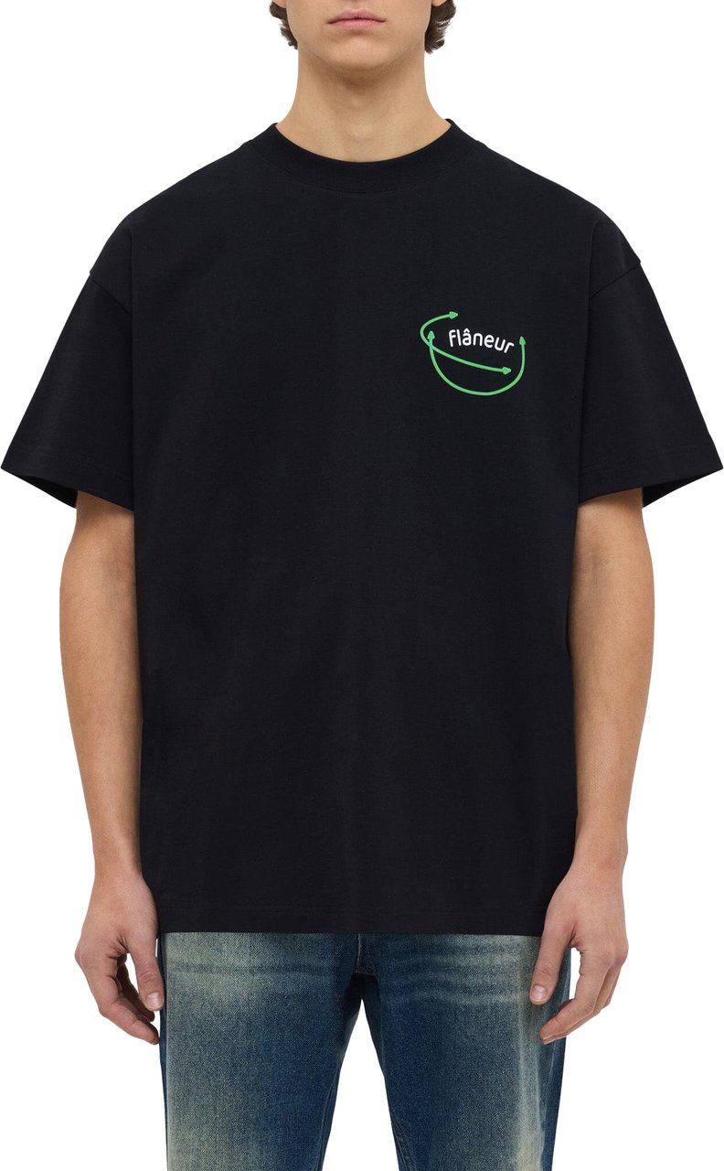 FLÂNEUR Vision Graphic T-Shirt | Black Zwart