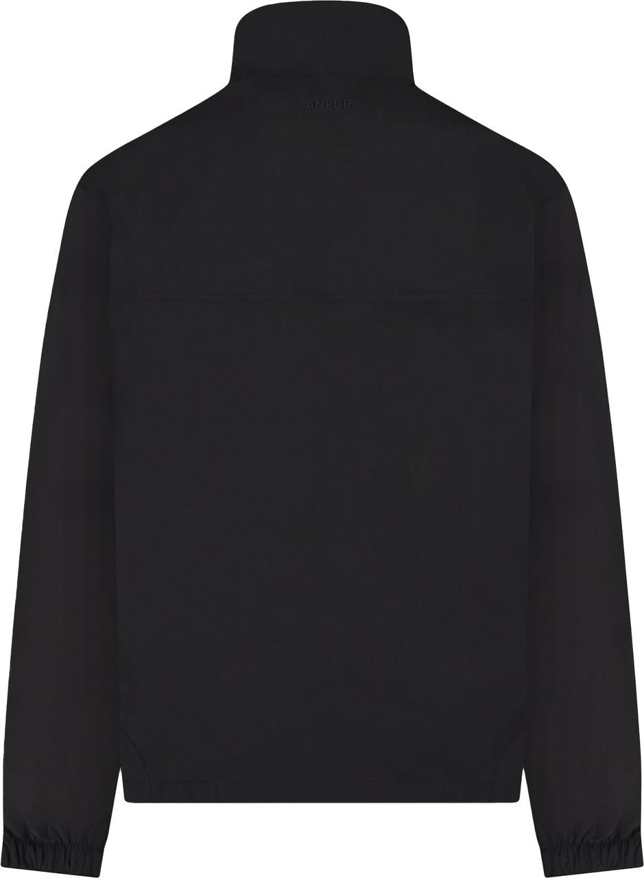 FLÂNEUR Badge Track Jacket | Black Zwart