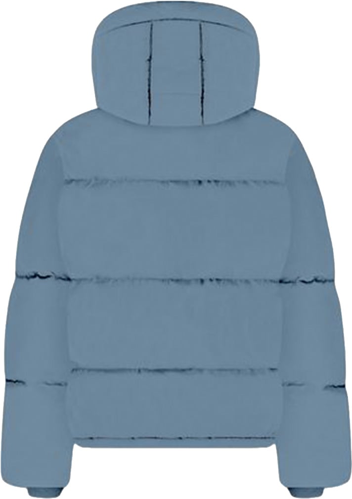 FLÂNEUR Signature Hooded Puffer Jacket | Light Blue Blauw