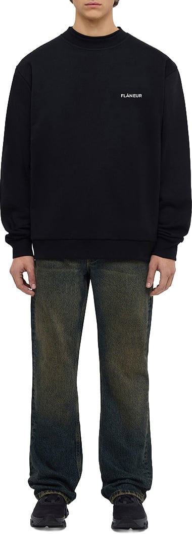 FLÂNEUR Logo Sweater | Black Zwart