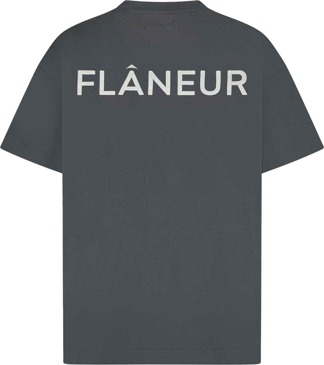FLÂNEUR Double Logo Washed T-Shirt | Black Zwart