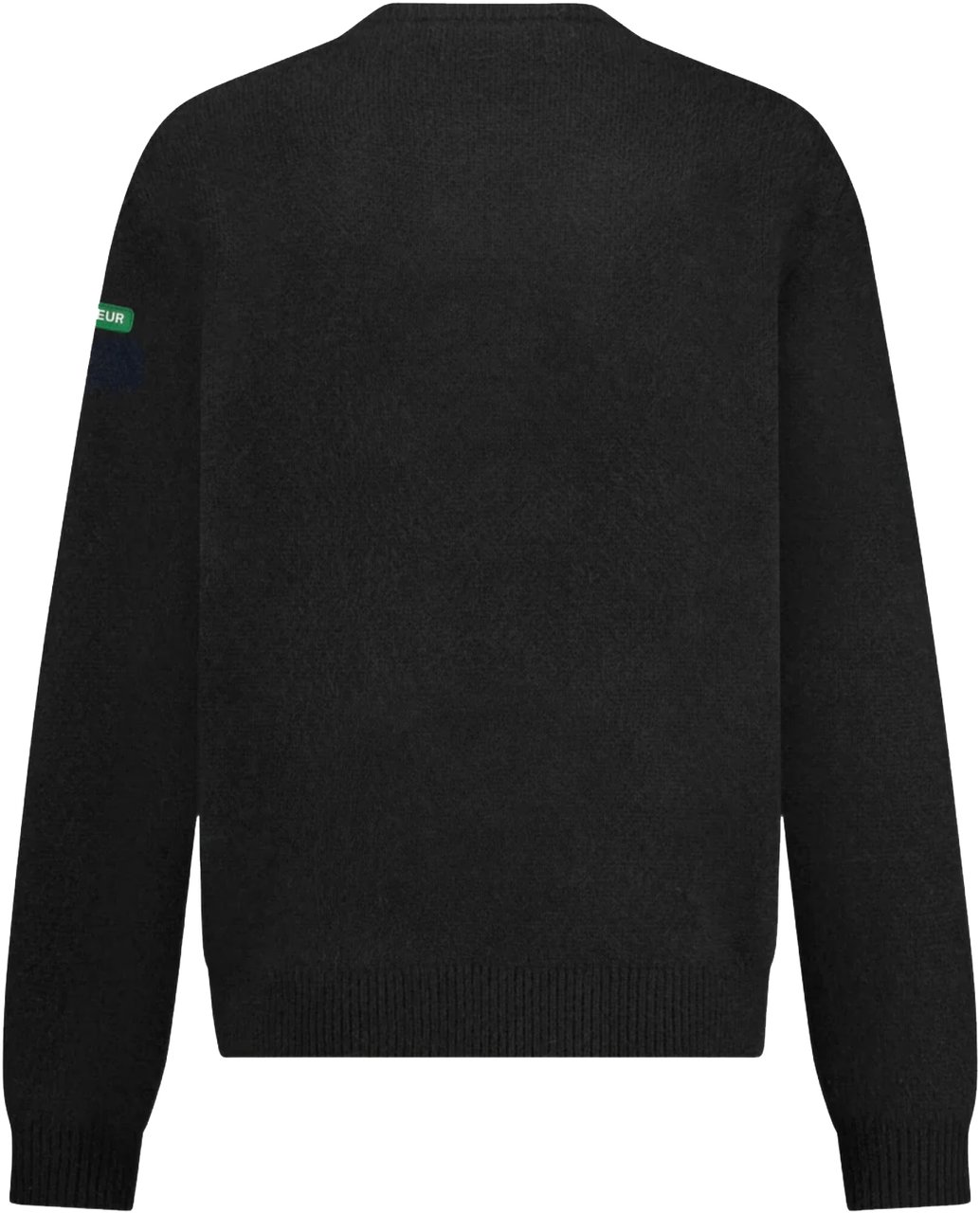 FLÂNEUR BADGE LOGO CREWNECK BLACK Zwart