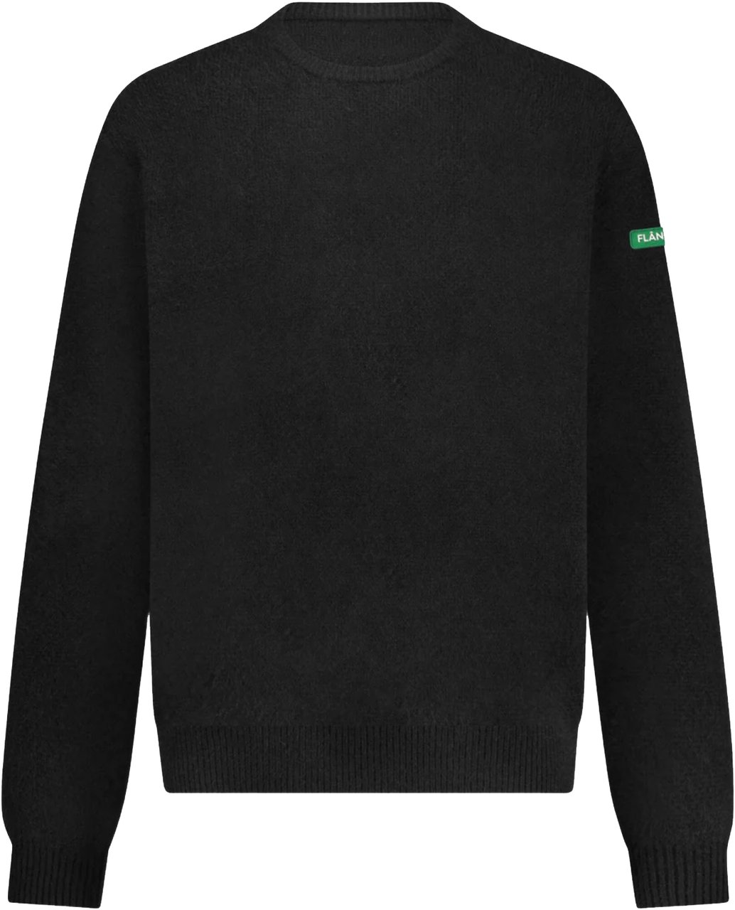 FLÂNEUR BADGE LOGO CREWNECK BLACK Zwart