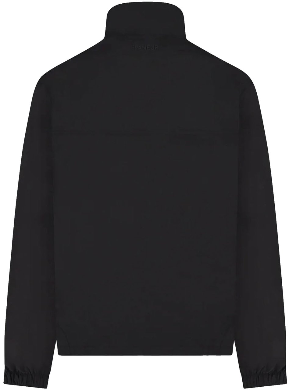 FLÂNEUR BADGE LOGO TRACK JACKET BLACK Zwart