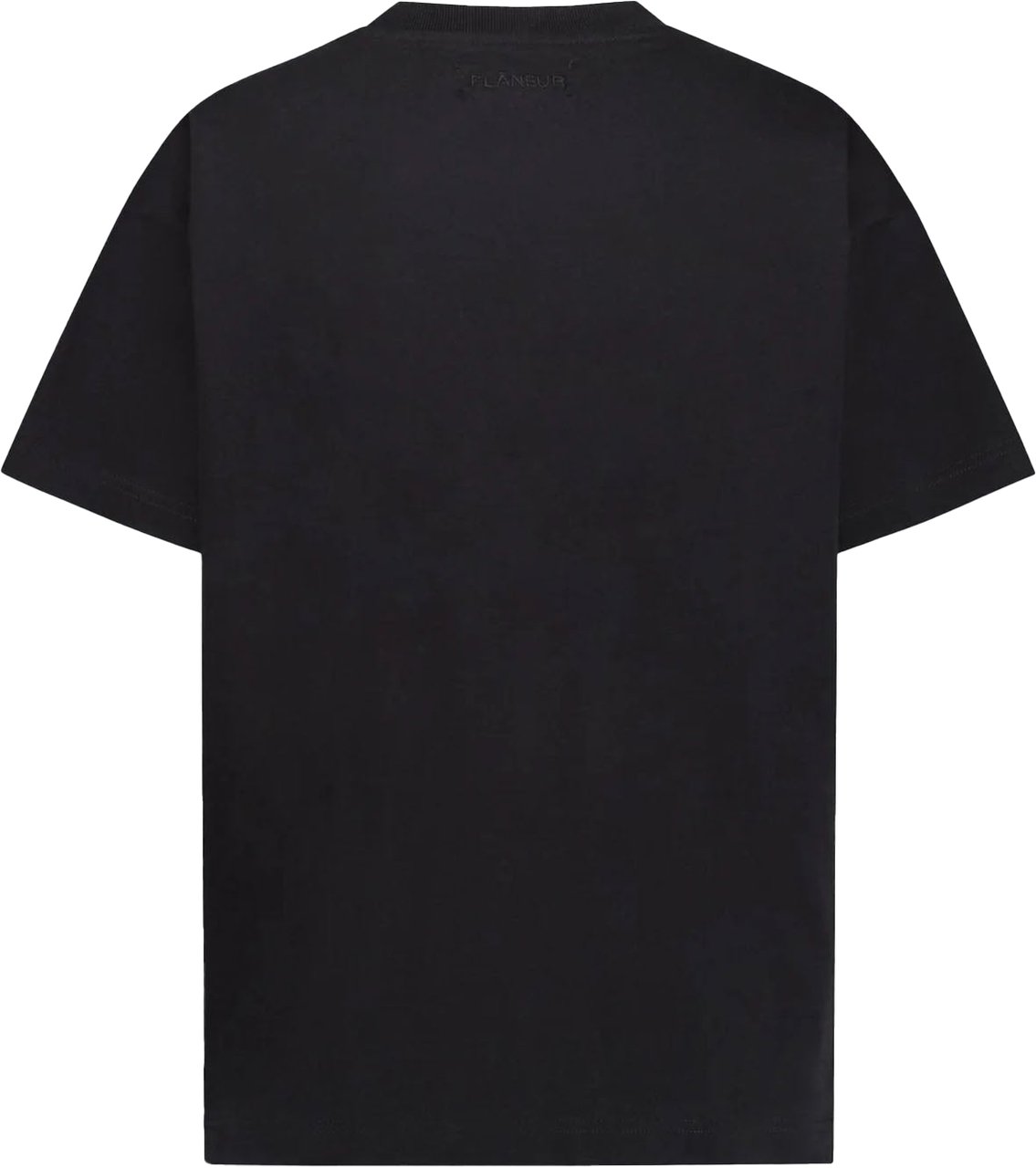FLÂNEUR CHROME LOGO T-SHIRT BLACK Zwart