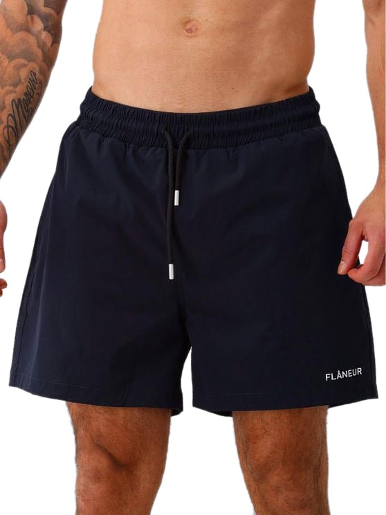 FLÂNEUR Flâneur Zwembroek Blauw Essential Logo Blauw